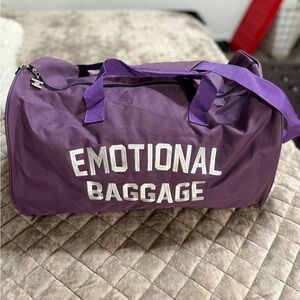 ALF Purple Duffel Bag with White Lettering